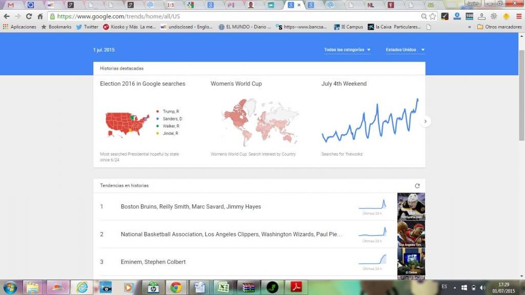 La nueva actualización de Google Trends ofrece datos en tiempo real